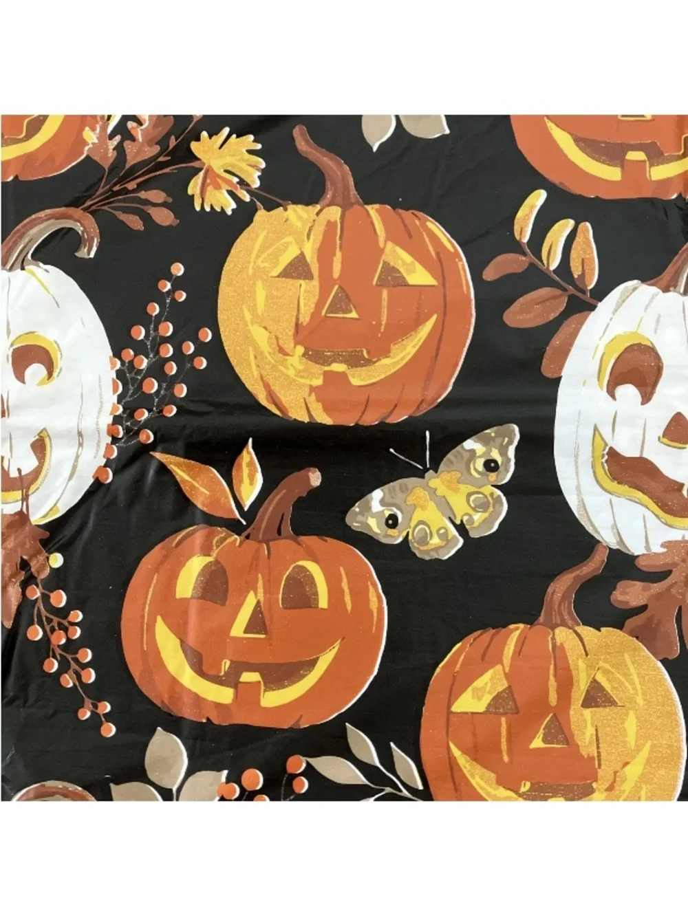 Halloween Table Cloth 52 x 70” Spill Proof Pumpkin Fall Table Cover Holiday Leaf